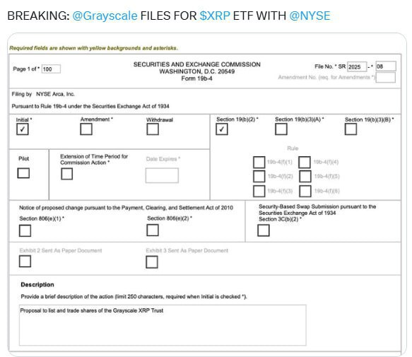XRP ETF Filing Alert