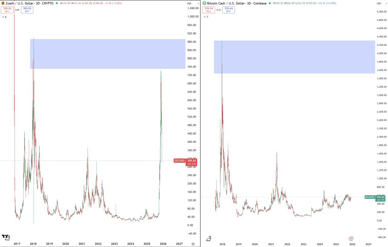 Imagine — ZEC vs BCH: Historical Price Comparison & Trading Ideas