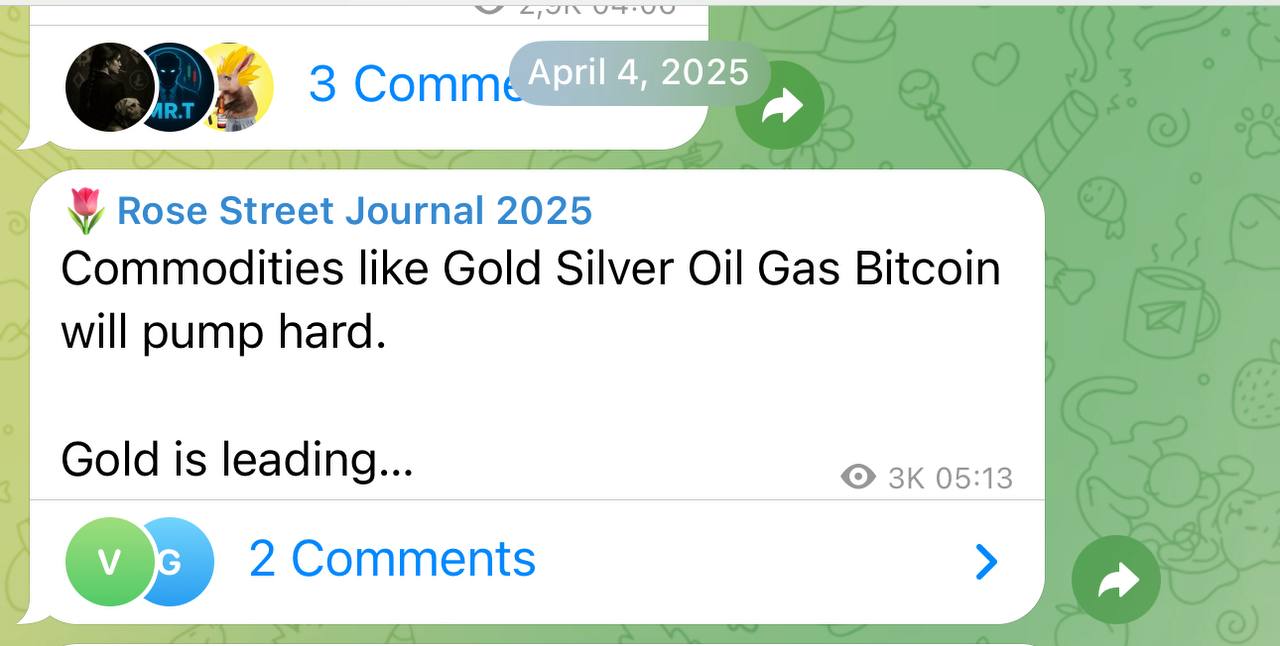 April 2025 Market Snapshot β Commodities, Bitcoin & Crypto Outlook