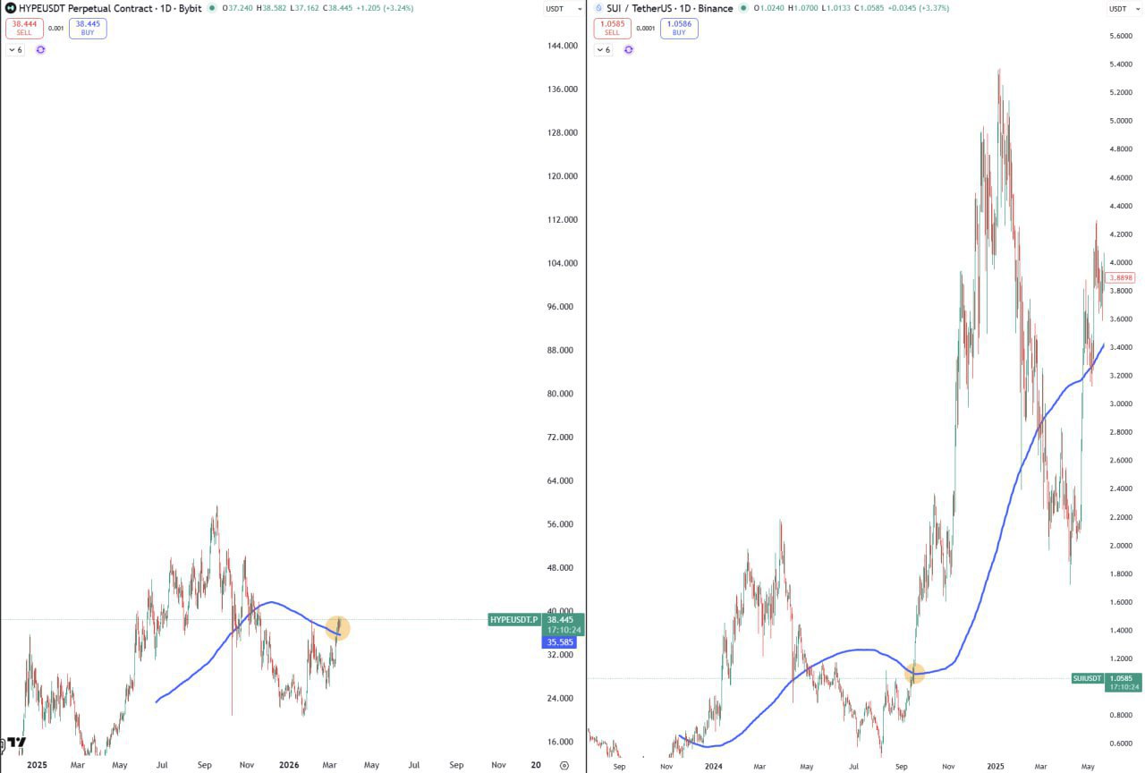 HYPE & SUI Break Above MA200 β Is a New Bull Run Starting?